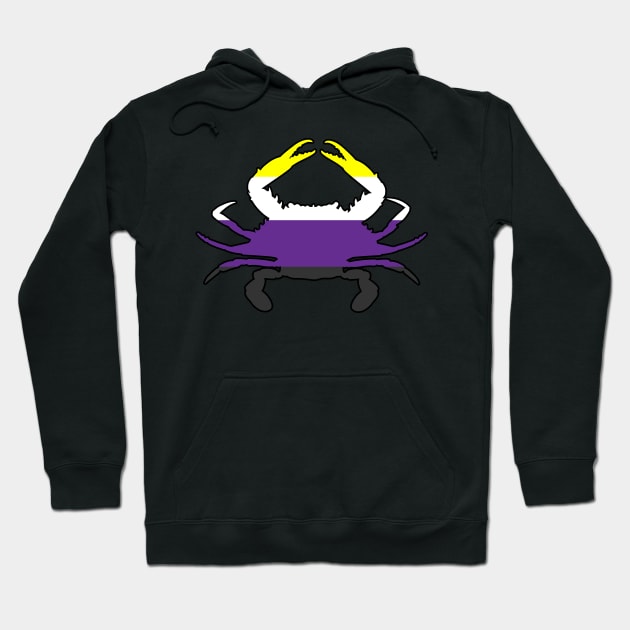 Blue Crab: Nonbinary Pride Hoodie by ziafrazier